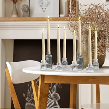 LampLust Flameless Taper Candles Realistic 3D Flame Remote