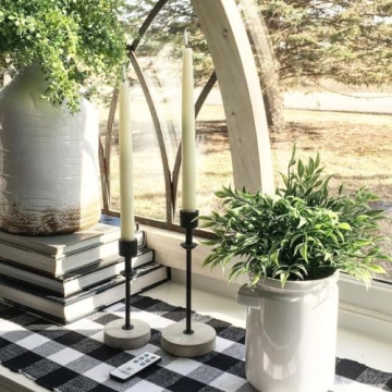 LampLust Flameless Taper Candles Realistic 3D Flame Remote