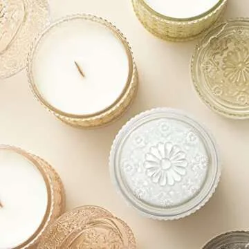 LA JOLIE MUSE Gardenia & Ylang Ylang Scented Candle, Mother Day Candle Gift, Soy Candle for Home, Candles for Women, Large Glass Jar Candle Gift, Wood Wick Candle, 90 Hours Long Burning Time, 19.4 oz