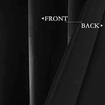 SPXTEX Black Velvet Blackout Curtains 63 inches Long Light Blocking Grommet Velvet Window Curtain Panels Set of 2 Heat Insulated Curtains Blackout Thermal Velvet Curtain Panels for Bedroom 2 Panels