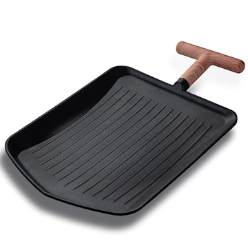 Parmedu Nonstick Grill Pan - Durable Cast Aluminum Skillet for Steak & BBQ Cooking