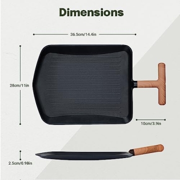 Parmedu Nonstick Grill Pan for Indoor & Outdoor Cooking