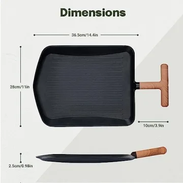 Parmedu Nonstick Grill Pan for Indoor & Outdoor Cooking