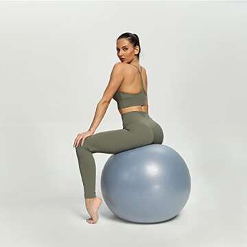 altiland Racerback Longline Sports Bra for Women Workout Yoga Exercise Gym Running Crop Tops (Olive, Small)