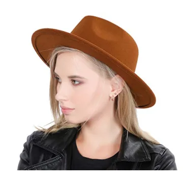 Shop Lanzom Stylish Retro Wide Brim Fedora Hat