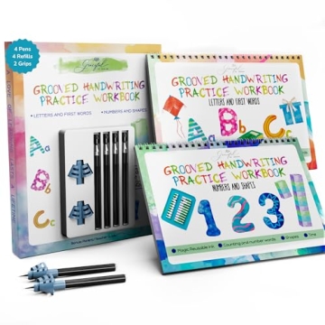 Graceful By Design Reusable Grooved Handwriting Workbooks for Kids with Disappearing Ink – Teacher...