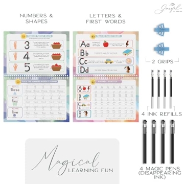 Reusable Grooved Handwriting Workbooks for Kids 3-8