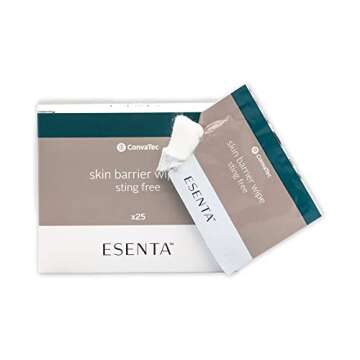 ConvaTec ESENTA Skin Barrier for Protection Around Stomas and Wounds, Silicone Based, Sting and Alco...