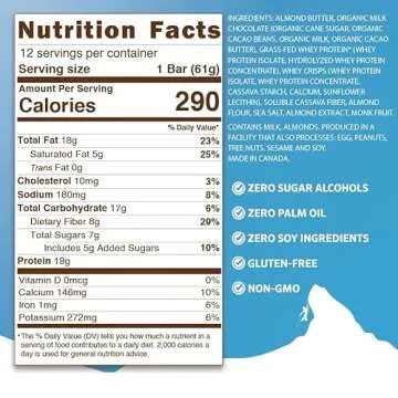 Enjoy PEAK PROTEIN BARS - Almond Butter Amaretti, 19G Protein