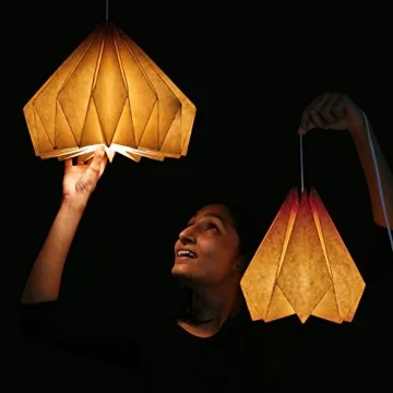 Brownfolds Paper Origami Lamp Shade - Eco-Friendly Artistry