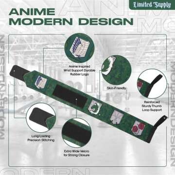 CROWN Anime Wrist Wraps: Durable Wrist Support for All