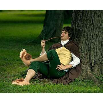 Ibeauti Womens Furry Monster Adventure Slippers, Comfortable Novelty Warm Winter Hobbit Feet Costume Slippers for Teens Adults