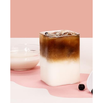 LUXU Square 8 oz Drinking Glasses Set - Stylish and Durable