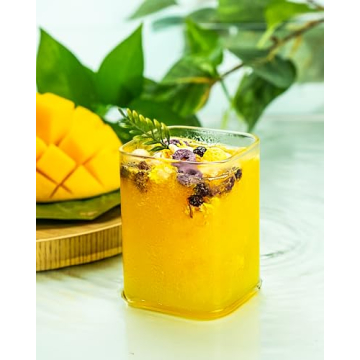 LUXU Square 8 oz Drinking Glasses Set - Stylish and Durable