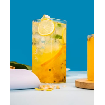 LUXU Square 8 oz Drinking Glasses Set - Stylish and Durable