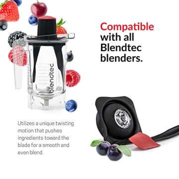 Blendtec 37 oz Twister Jar - Blender Jar Set for Shakes, Smoothies, and Thick Blends - Compatible with Blendtec Blenders - 16 oz Blending Capacity