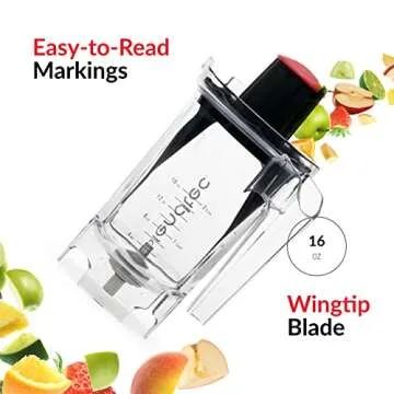 Blendtec 37 oz Twister Jar - Blender Jar Set for Shakes, Smoothies, and Thick Blends - Compatible with Blendtec Blenders - 16 oz Blending Capacity