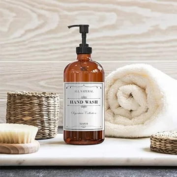 Sunrise Premium 16 OZ Lead-Free Glass Soap Dispenser Set