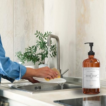 Sunrise Premium 16 OZ Lead-Free Glass Soap Dispenser Set