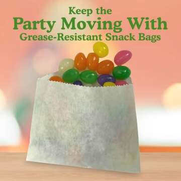 Regency Wraps Grease Resistant Snack Bags, Serving Bag for French Fries, Onion Rings, and More, Perfect for Outdoor Entertaining, Keeps hands Grease-Free, Pack of 100