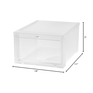IRIS USA DF-S Clear Shoe Box Set for Stylish Storage
