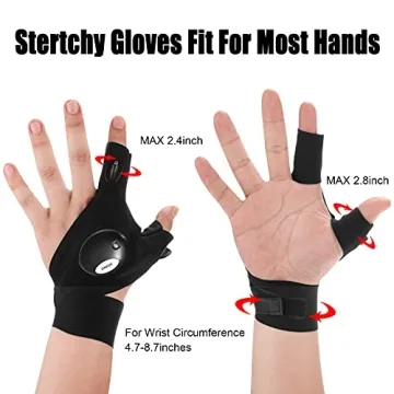 KUCHEY LED Flashlight Gloves Perfect Gift for Him