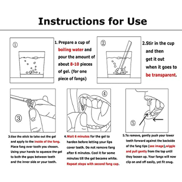 KKINYAS Halloween Vampire Fangs with Adhesive for Spooky Looks