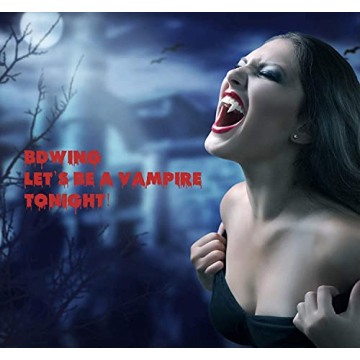 KKINYAS Halloween Vampire Fangs with Adhesive for Spooky Looks