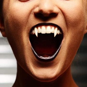 KKINYAS Halloween Vampire Fangs with Adhesive for Spooky Looks