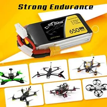 Tattu 11.1V 650mAh 75C 3S1P LiPo Battery Pack with XT30 Plug for 90 to 180 Size, Torrent 110, Lizard 95 Quadcopters