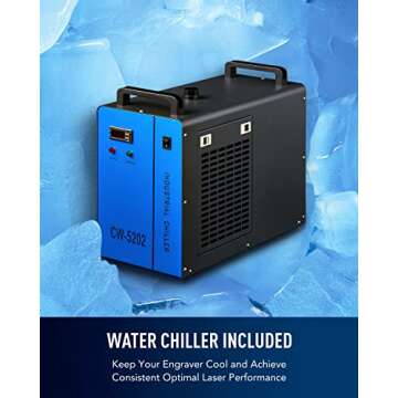 OMTech 130W CO2 Laser Engraver with Water Chiller, 35"x50" Cutting and Etching Machine with Dual Las...