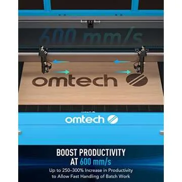 OMTech 130W CO2 Laser Engraver with Chiller and Dual Heads