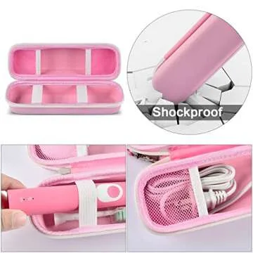 GWCASE Toothbrush Travel Case Compatible with Oral-B Pro 1000 2000 3000 3500 5000 7500/ for Philips Sonicare ProtectiveClean 4100 6100 5100 6500 7500 Rechargeable Electric Toothbrush (Box Only) -Pink
