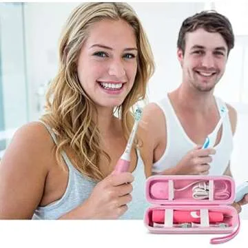 GWCASE Toothbrush Travel Case Compatible with Oral-B Pro 1000 2000 3000 3500 5000 7500/ for Philips Sonicare ProtectiveClean 4100 6100 5100 6500 7500 Rechargeable Electric Toothbrush (Box Only) -Pink