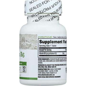 365 Everyday Value, Vitamin B6 50mg, 50 ct