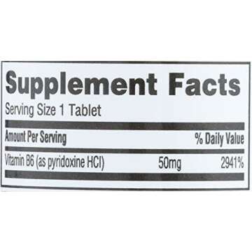 365 Everyday Value, Vitamin B6 50mg, 50 ct