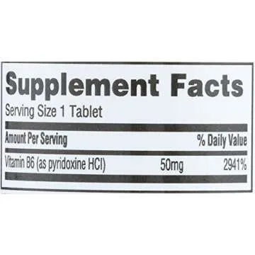 365 Everyday Value, Vitamin B6 50mg, 50 ct