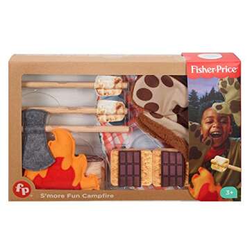 Fisher-Price Preschool Toy S’more Fun Campfire, 18-Piece Dress Up Set for Camping Pretend Play Kids Ages 3+ Years