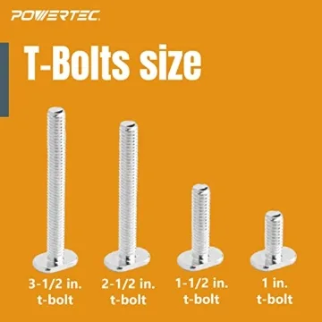 POWERTEC 71170 17-Piece Universal T-Track System for Woodworking