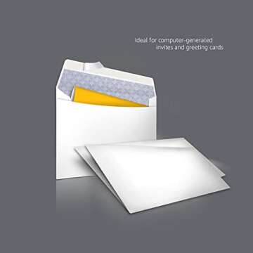 Amazon Basics 6 3/4 Security Tinted Envelopes with Peel and Seal, 100-Pack, White