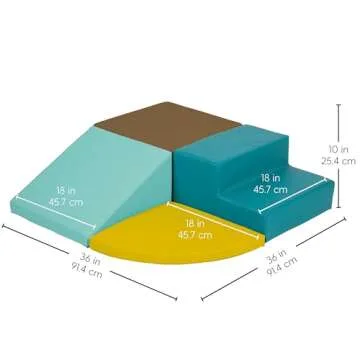 SoftScape Toddler Playtime Corner Climber, Indoor Active Play Structure for Toddlers and Kids, Safe ...