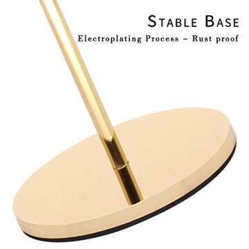 HUANGXIN Gold Candlestick Holders - Set of 3 Candlestick Holders for Taper Candle Fits 3/4 inch Candle & LED Candles Birthday Dinning Party Decorative Metal Candleholders (Gold)