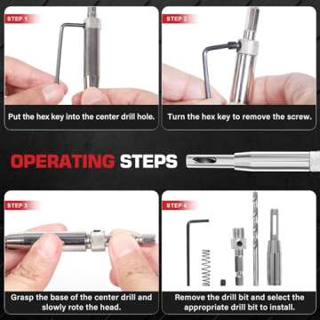 AIMLENTOOL 17pcs Self Centering Drill Bit Set for Woodworking