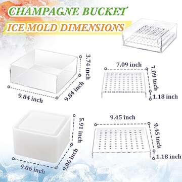 Didaey 4 Pcs Ice Mold Wine Chiller Ice Bottle Chiller Ice Container Mold Ice Silicone Mold Champagne...