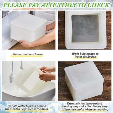 Didaey 4 Pcs Ice Mold Wine Chiller Ice Bottle Chiller Ice Container Mold Ice Silicone Mold Champagne Bucket with Draining Rack for Decorations Centerpiece