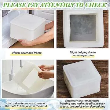 Didaey 4 Pcs Ice Mold Wine Chiller Ice Bottle Chiller Ice Container Mold Ice Silicone Mold Champagne Bucket with Draining Rack for Decorations Centerpiece