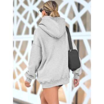 AUTOMET Oversized Sweatshirt for Women Fall Outfits 2025 Fleece Casual Hoodies Sweaters Long Sleeve Fashion Shirts with Pockets Grey S