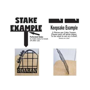 Deer Antler Cake Topper with Vine Monogram Cake Topper, Acrylic, Deer Decor, Birthday, Wedding Cake Topper, Cake Topper