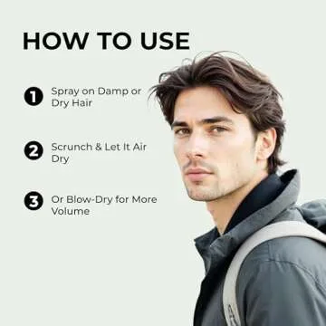 THESALONGUY Tidal Wave Sea Salt Spray for Men - Volumizing & Texturizing Spray with Natural Sea Salt & Kelp for Beach Waves | Light & Non-greasy | Paraben & Alcohol-Free for All Hair Types