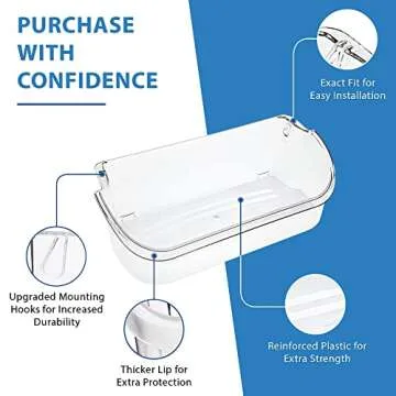 Durable UPGRADED Lifetime Appliance Door Bin for Refrigerators